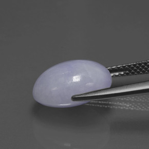 6.57 карата, натуральный Лаванда Жадеит, Огранка Овал, Непрозрачный