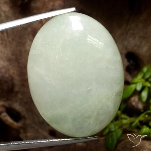 42.61ct Натуральный Оливковый Зеленый Жадеит, Овал, Полупрозрачный