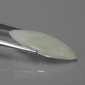 5.80 карата, натуральный Зеленый Жадеит, Маркиза, Полупрозрачный