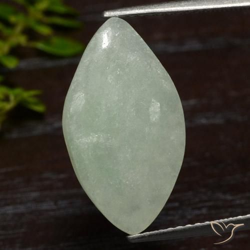 6.77ct Натуральный Светло-Хейзел-зеленый Жадеит, Маркиза, Полупрозрачный