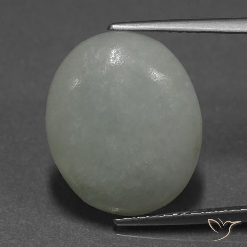 10.08ct Натуральный Средний зеленый Жадеит, Овал, Полупрозрачный