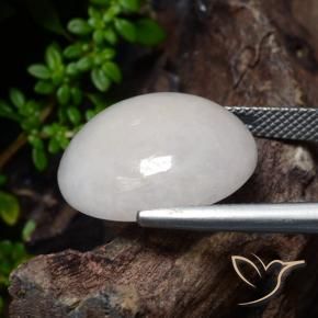 23.31 карата, натуральный Серый Жадеит, Овал, Полупрозрачный