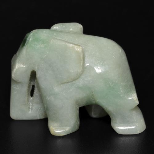 68.58 карата, натуральный Светло-зеленый мох Жадеит, Необычная форма, Непрозрачный