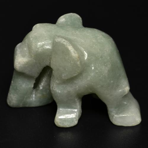 55.46 карата, натуральный Серо-зеленый Жадеит, Необычная форма, Непрозрачный