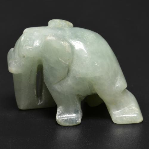 58.10 карата, натуральный Мшистый зеленый Жадеит, Необычная форма, Непрозрачный