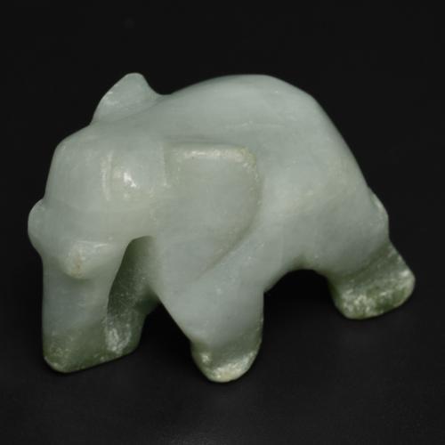 68.64 карата, натуральный Средний зеленый Жадеит, Необычная форма, Непрозрачный