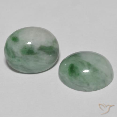 9.78ctw Натуральный Medium Light Green Жадеит, Овал, Непрозрачный