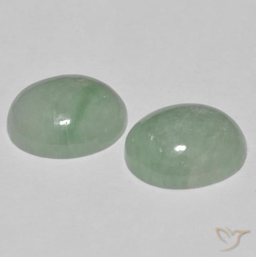 10.08 карата, натуральный Medium Light Green Жадеит, Овал, Непрозрачный