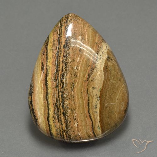 43.05ct Натуральный Многоцветный Яшма, Форма груши, Непрозрачный
