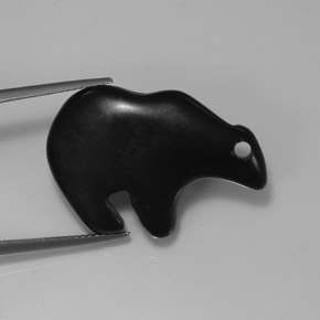 21.09 карата, натуральный Черный Яшма, Необычная форма, Непрозрачный