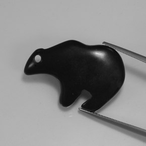 21.09 карата, натуральный Черный Яшма, Необычная форма, Непрозрачный