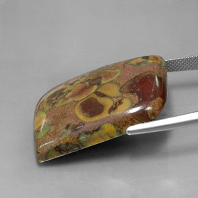 34.76 карата, натуральный Многоцветный Яшма, Необычная форма, Непрозрачный