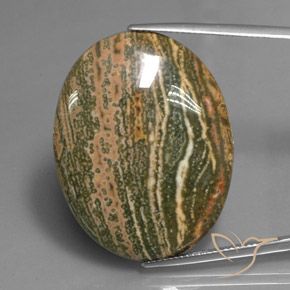 38.60ct Натуральный Многоцветный Яшма, Овал, Непрозрачный