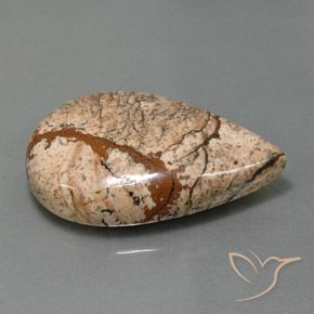 36.58 карата, натуральный Многоцветный Яшма, Форма груши, Непрозрачный