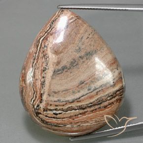 62.26ct Натуральный Многоцветный Яшма, Форма груши, Непрозрачный