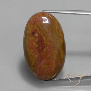 27.84ct Натуральный Многоцветный Яшма, Овал, Непрозрачный