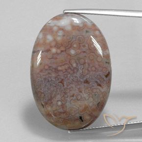 27.34ct Натуральный Многоцветный Яшма, Овал, Непрозрачный