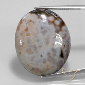 36.14ct Натуральный Многоцветный Яшма, Овал, Непрозрачный