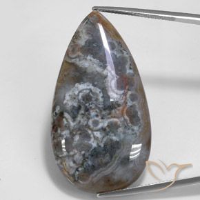 44.98ct Натуральный Многоцветный Яшма, Форма груши, Непрозрачный