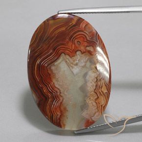 33.61ct Натуральный Многоцветный Яшма, Овал, Полупрозрачный