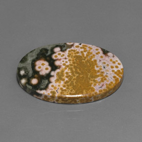 38.01 карата, натуральный Многоцветный Яшма, Огранка Овал, Непрозрачный