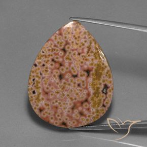 44.44ct Натуральный Многоцветный Яшма, Форма груши, Непрозрачный