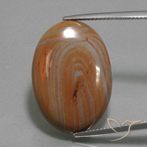 17.79ct Натуральный Многоцветный Яшма, Овал, Непрозрачный