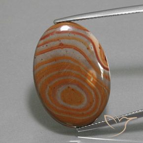 12.49ct Натуральный Многоцветный Яшма, Овал, Непрозрачный