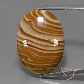 18.47ct Натуральный Многоцветный Яшма, Овал, Непрозрачный