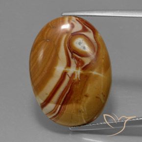 18.80ct Натуральный Многоцветный Яшма, Овал, Непрозрачный