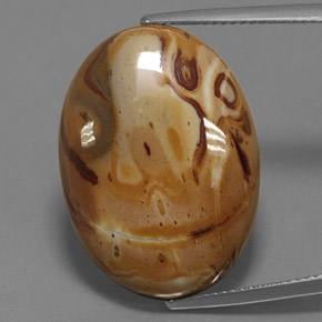 19.06 карата, натуральный Многоцветный Яшма, Огранка Овал, Непрозрачный