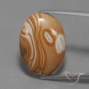 19.58ct Натуральный Многоцветный Яшма, Овал, Непрозрачный