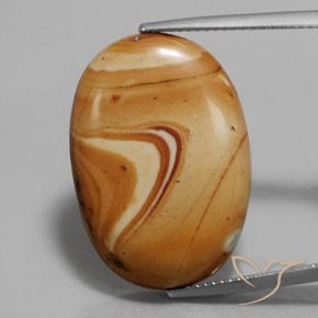 17.52ct Натуральный Многоцветный Яшма, Овал, Непрозрачный