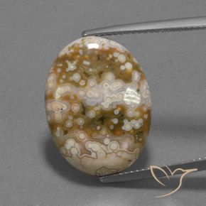 12.13ct Натуральный Многоцветный Яшма, Овал, Непрозрачный