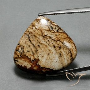 24.75ct Натуральный Многоцветный Яшма, Форма груши, Непрозрачный