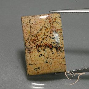 25.27ct Натуральный Многоцветный Яшма, Огранка Багет, Непрозрачный