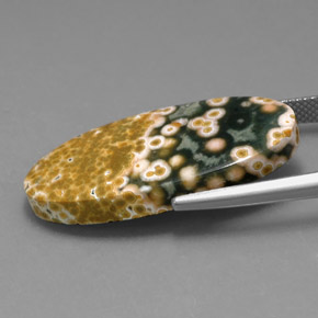 19.53 карата, натуральный Многоцветный Яшма, Огранка Овал, Непрозрачный