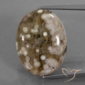 12.50ct Натуральный Многоцветный Яшма, Овал, Непрозрачный