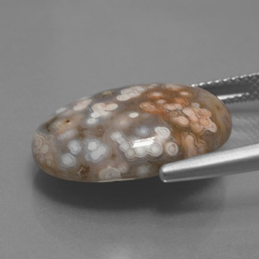 12.17 карата, натуральный Многоцветный Яшма, Огранка Овал, Непрозрачный