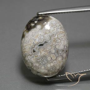 18.17ct Натуральный Многоцветный Яшма, Овал, Непрозрачный