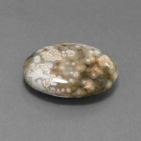 Натуральный многоцветный яшма 7,50 карата огранка овал, непрозрачный