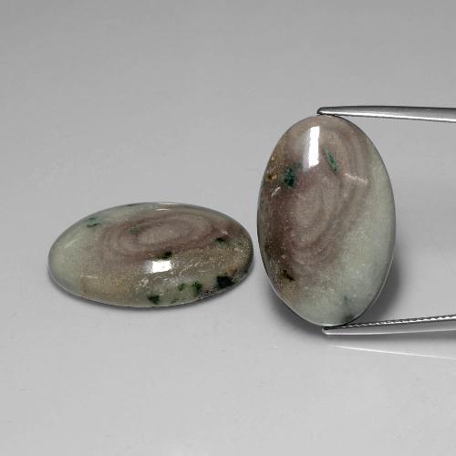 34.41 карата, натуральный Многоцветный Яшма, Огранка Овал, Непрозрачный