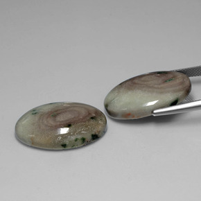 34.41 карата, натуральный Многоцветный Яшма, Огранка Овал, Непрозрачный