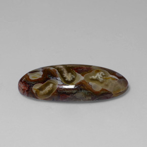 13.46 карата, натуральный Многоцветный Яшма, Огранка Овал, Непрозрачный