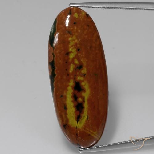 16.54ct Натуральный Многоцветный Яшма, Овал, Непрозрачный, Photo A