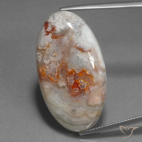 32.76ct Натуральный Многоцветный Яшма, Овал, Непрозрачный