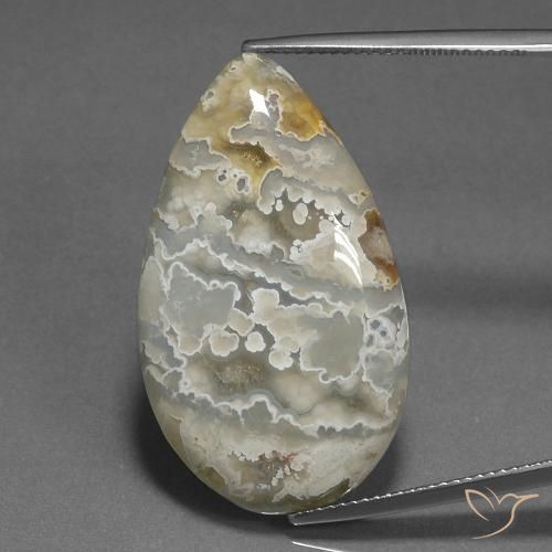 25.00ct Натуральный Многоцветный Яшма, Форма груши, Непрозрачный