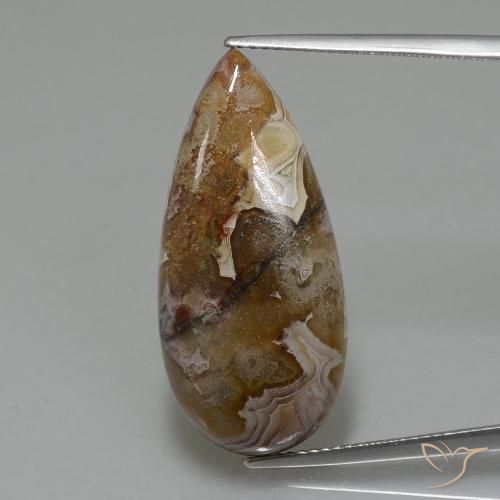 15.06ct Натуральный Многоцветный Яшма, Форма груши, Непрозрачный