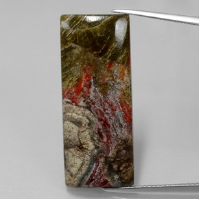 15.59 карата, натуральный Многоцветный Яшма, Огранка Багет, Непрозрачный