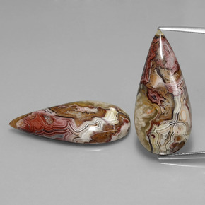  карата, натуральный Многоцветный Яшма, Форма груши, Непрозрачный